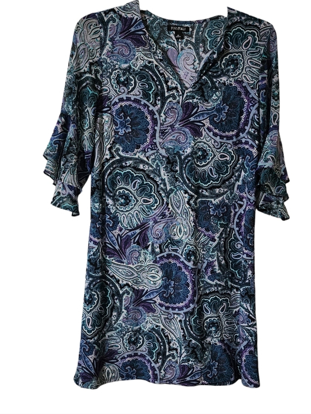 Roz & Ali Multicolored Dress Size Medium